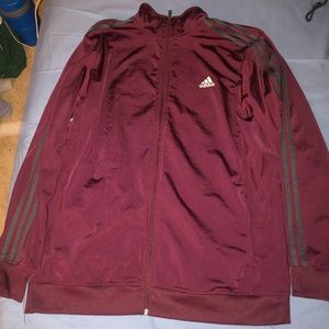 Size XL maroon Adidas men’s tracksuit top